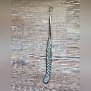 Vintage Sewing Metal Ornate Button Hook Tool